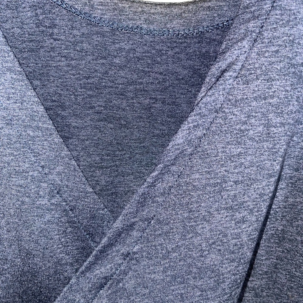 Patagonia Women’s Navy Blue Wrap Look Dress w/ Side Ruching - Picture 4 of 5